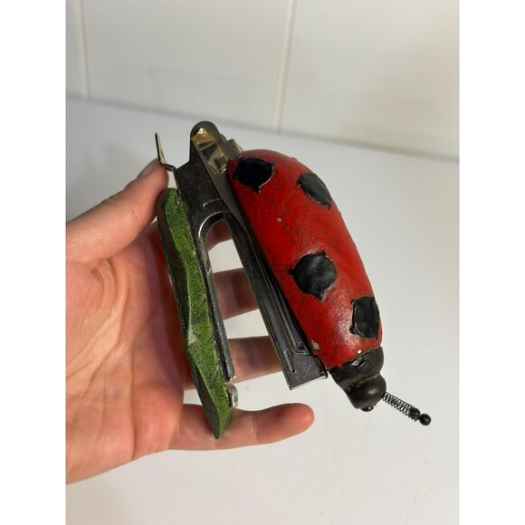 Vintage 2003 Ladybug Shaped Stapler & Paper Weight 5" - Red & Black Desk Accesso - Picture 3 of 6